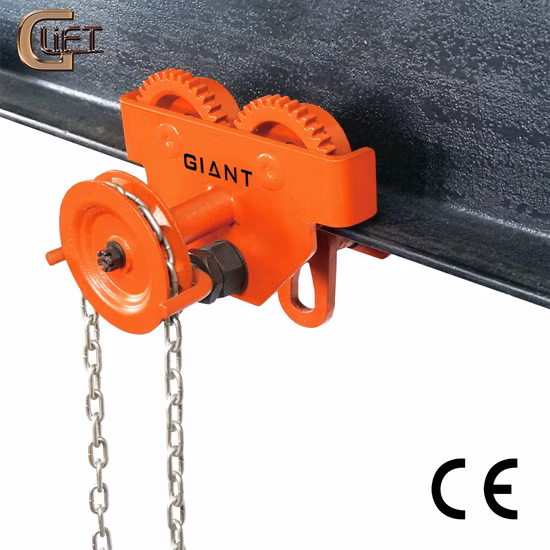 China Manufaktur Handschubwagen Balkenkran Hebezeug Manueller Wagen 0,5 t - 10 t mit CE-Zertifizierung (GCL\GCT-Serie)